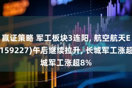 赢证策略 军工板块3连阳, 航空航天ETF(159227)午后继续拉升, 长城军工涨超8%